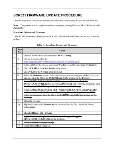 1803 smart card update|SCR331 FIRMWARE UPDATE PROCEDURE .